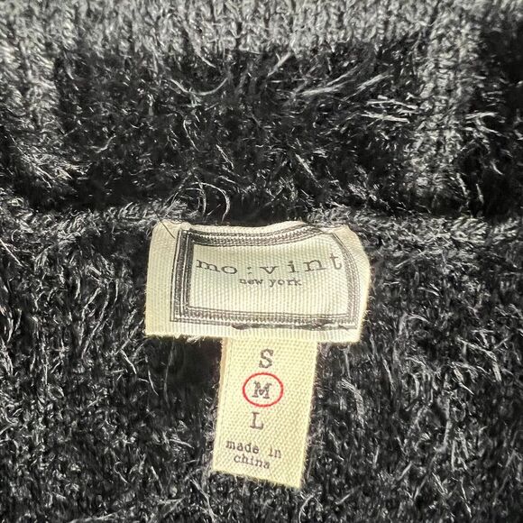 Mo:Vint Black Soft Cozy Open Cardigan Women's Size Medium - Picture 10 of 13